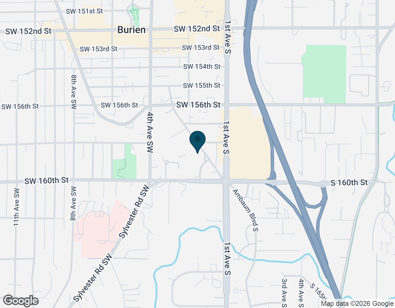 Map showing Burien Office location